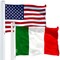 G128 Combo Pack: USA 3x5 Ft 150D Printed Stars & Italy (Italian) Flag 3x5 Ft 150D Printed
